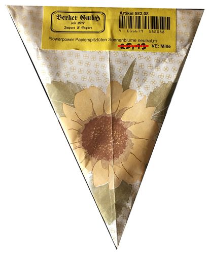 Spitztüte Flowerpower Sonnenblume 125g, 1000st./Pack