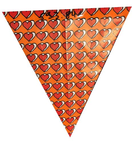Spitztüte Herzen Orange/Rot, 500g, 1000st/Pack