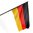Große Fahne "Deutschland" 90 x 60 cm mit Stab, VE 25 : RESTPOSTEN