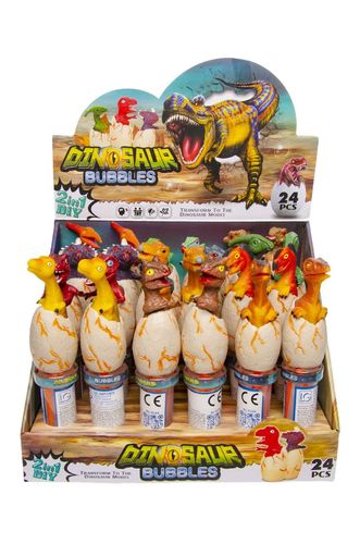 Seifenblasen Dino aus Ei, 50ml, 24st./Display